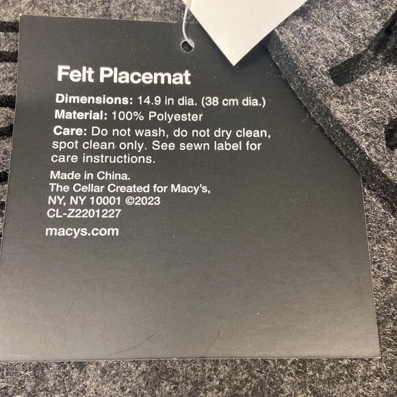 The Cellar Words Felt Placemat Set of 4 - Image 3 of 4