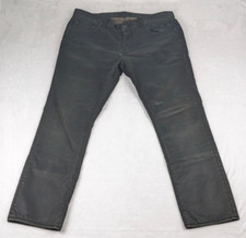 John Varvatos Coated Wight Skinny Jeans Mens sz 37/29 (tag 36) Black 5 pocket