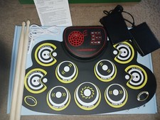 Foldable Roll Up Electronic Drum With Audio Horn Rechargeable