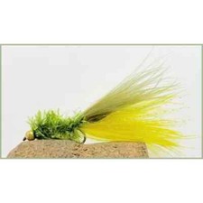 6 Per Pack BARBLESS Trout Flies, Lures, Olive Fritz Menace variant Size 10