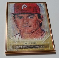 Steve Carlton 2020 Topps Transcendent Framed Reproduction Art Sketch Card 35/95