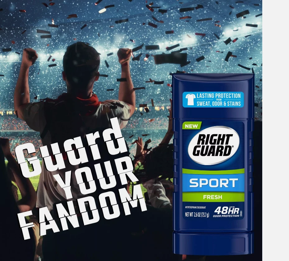 Desodorante antitranspirante Right Guard Sport 2,6 OZ paquete de 6 48 horas de protección Foto 4 de 4