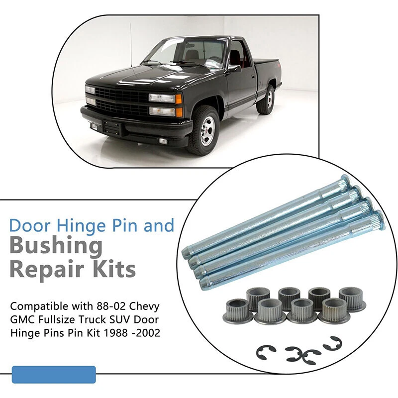 Door Hinge Pin Bushing Repair Kit For Chevy GMC 1500 2500 3500 15685040 15562609 - Image 3 of 4