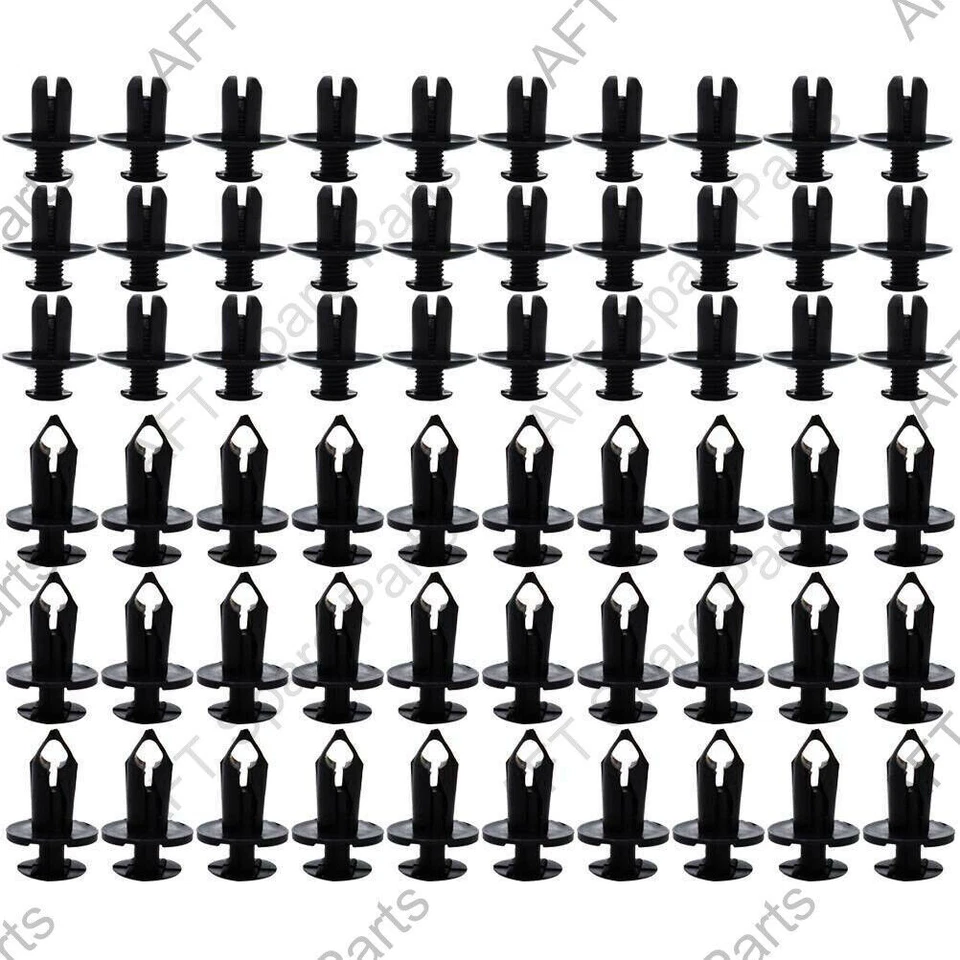 190Pcs авто крепеж пластиковый крепеж заклепки автомобиля нажимной штифт заклепки отделки зажимы набор США - Изображение 4 из 4