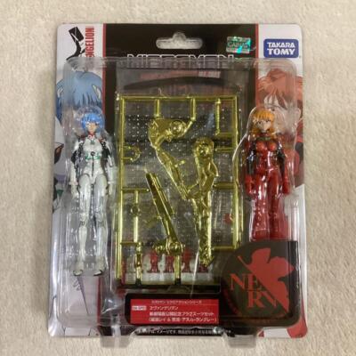 Microman x Evangelion Asuka Langley & Rei Ayanami Plug Suit Ver