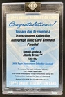2025 Topps Transcendent Ronald Acuna Jr. Jersey Auto Autograph Emerald #/5