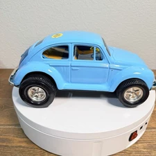 Vintage Aoshin Smoking Volkswagen VW Bug Car Toy w/Box Non-Working  Display Only