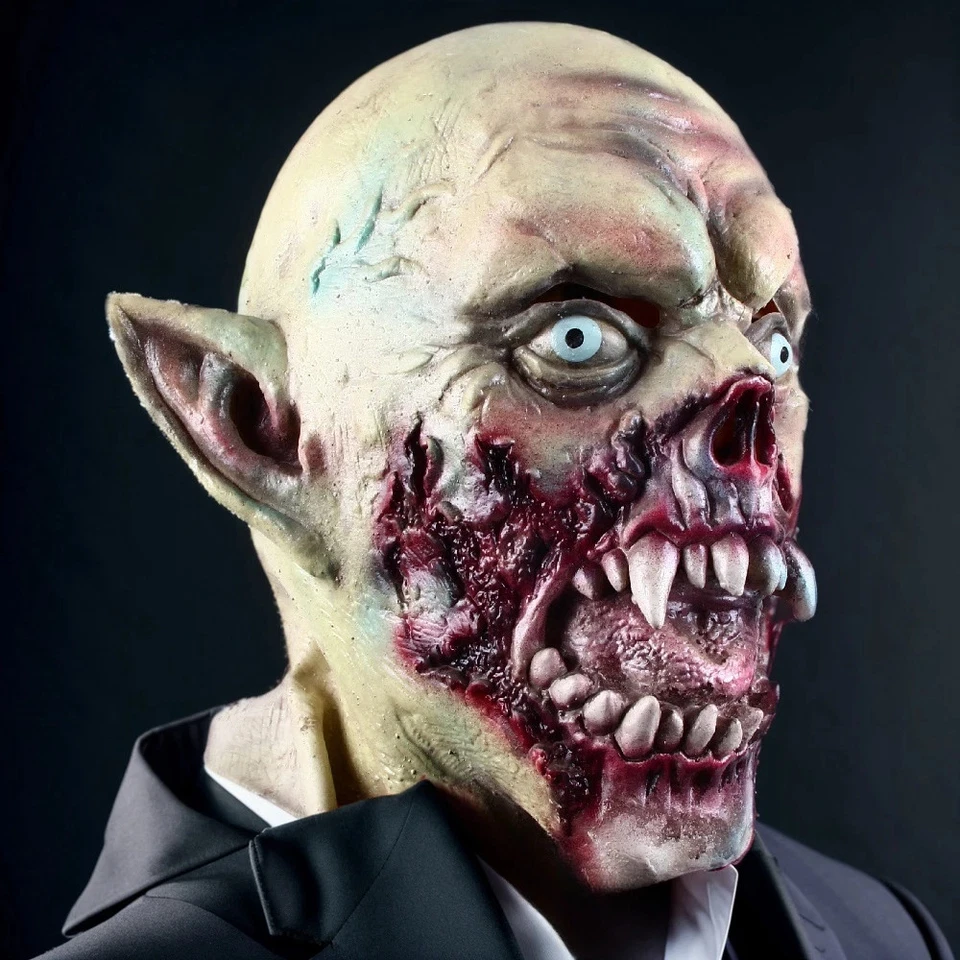 Vampir Latex Maske Fledermaus Horror Kopfband Bühnen Zombie Dressing - Bild 3 von 4