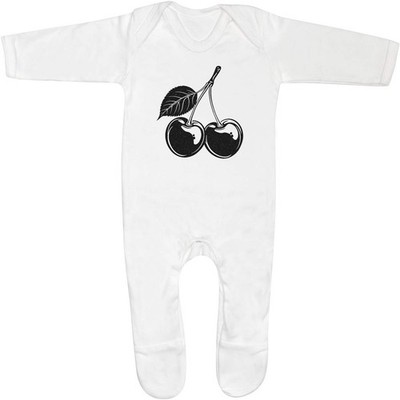 'Cherries with Leaf' Baby Romper Jumpsuits / Sleep suits (SS049489)