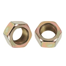 3pcs Hex Nuts - [7/8"-14] Carbon Steel Grade 8 Hardware Nuts, Yellow