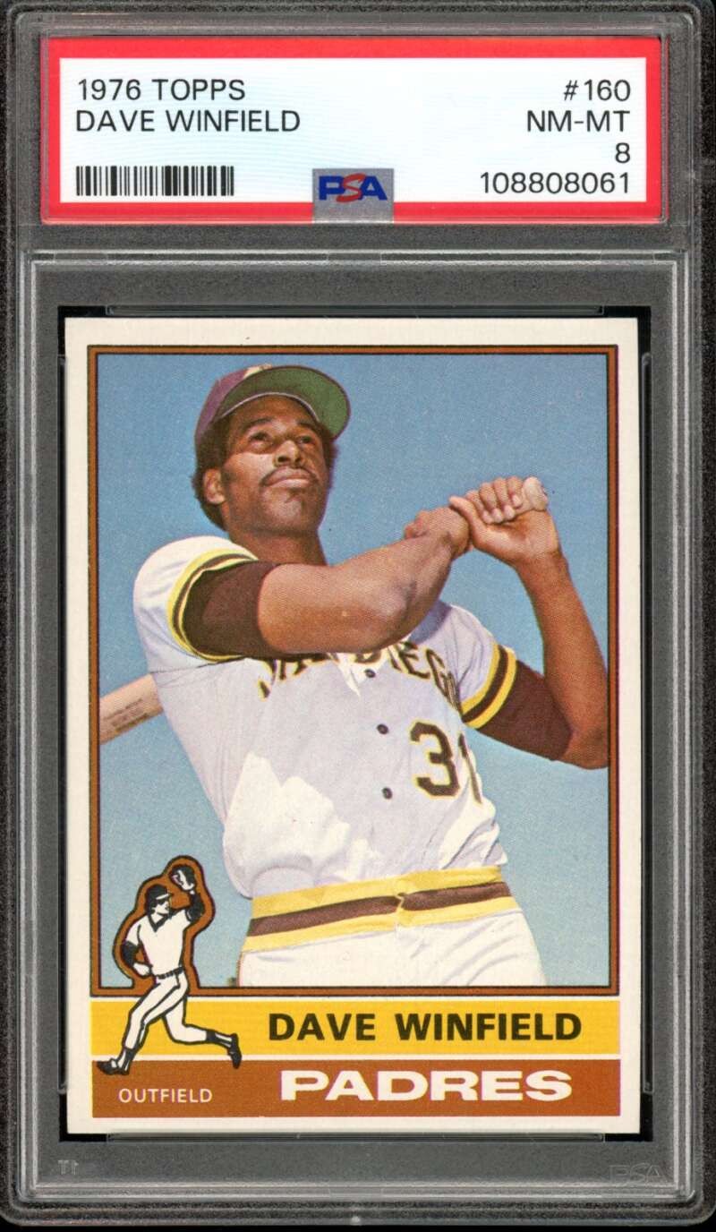 1976 Topps #160 Dave Winfield Padres HOF PSA 8 NM-MT