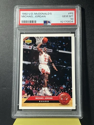 1992 Upper Deck McDonald’s #P5 Michael Jordan PSA 10 GEM MT Bulls HOF