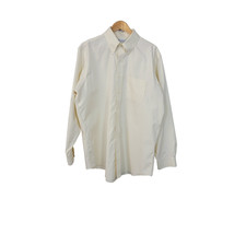 Brooks Brothers Mens Non Iron Button Down Long Sleeve Dress Shirt Cream 17-34/35
