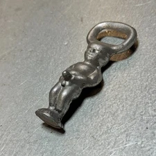 Vintage Barware Bottle Opener Naughty Peeing Boy Nude Man Cave