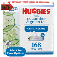 Scented Wipes with Cucumber  Green Tea, 3 Flip-Top Packs, 168 Total Count Sele