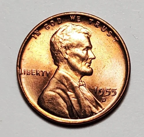 1955 D LINCOLN WHEAT PENNY UNC #P3142