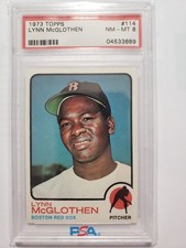 1973 Topps Red Sox Lynn McGlothen #114 PSA 8