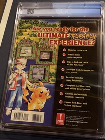 Pokemon Yellow Official Strategy Guide Prima Games CGC Graded 8.5
