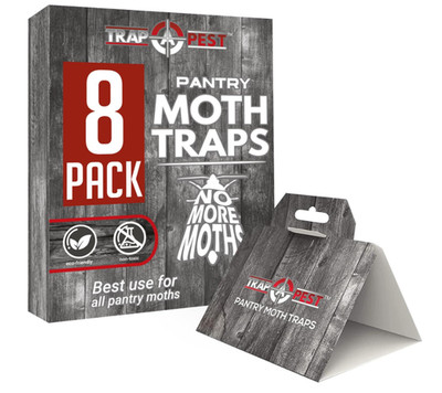 Pantry Moth Traps Safe Glue with Pheromones 8 Pack Effective Adhesive Non Toxic