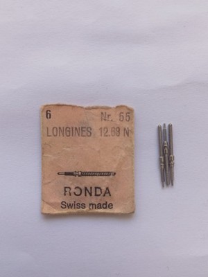 3x Longines 12.68N 12.68Z Winding Stem Ronda Nr. 55 Tige de Remontoir NOS Vintag