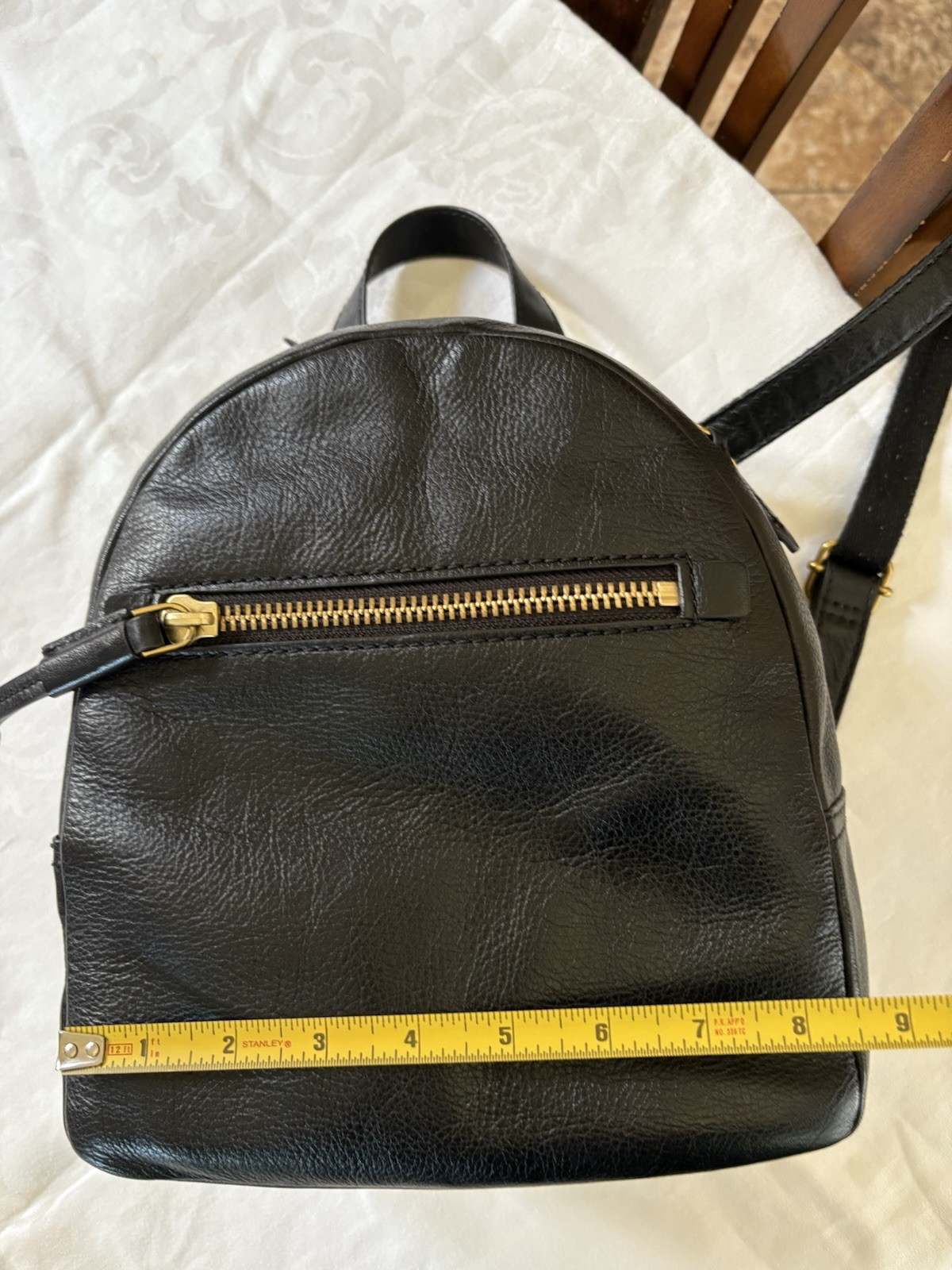 Fossil Black Leather Backpack - image 10