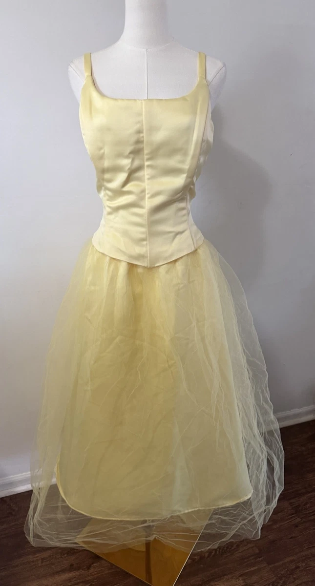 corset chiffon dress Lace-Up Strapless Long Corset Prom Dress with Ruffles Mint / 10