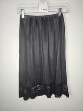 Vintage Vassarette 100 Nylon Black Half Slips Lace Detail Size Small