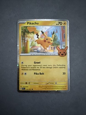 Pikachu Trick Or Trade Cosmo Holo