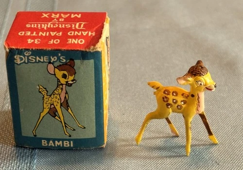 Mid-Century Walt Disney Disneykins Miniature By Marx Bambi w Original Box
