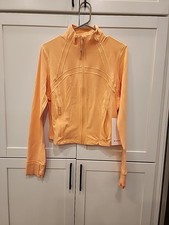 NWT Lululemon Define Nulu Jacket Coat Cropped Rock Melon Orange Yellow Size 12