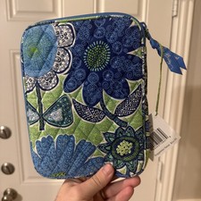 NWT VERA BRADLEY E-READER SLEEVE TECH TABLET CASE COVER DOODLE DAISY BLUE
