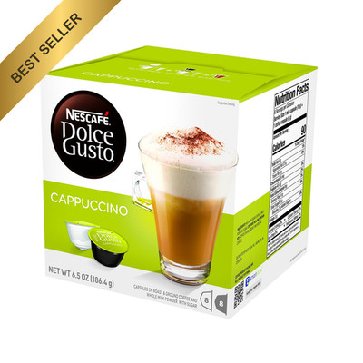 Nescafe Dolce Gusto Cappuccino Coffee Pods 16 Capsules 3 Pack 48 Servings Total