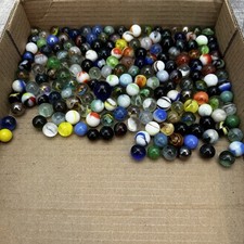 Vintage Mixed Glass Marble Lot Swirl Patch Cat Eye Marble King Vitro 1.5 Lbs