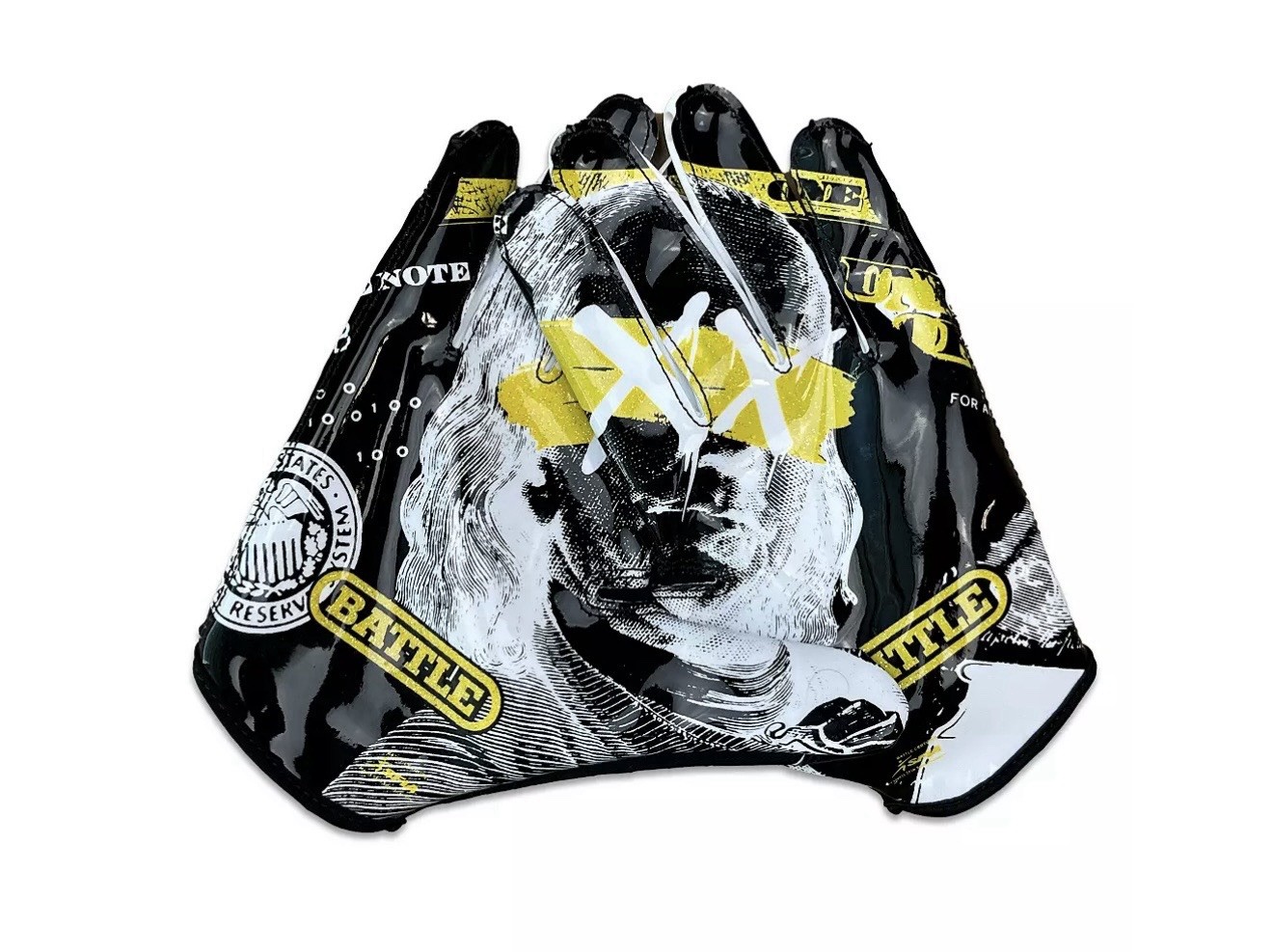 Battle Sports Adult Medium "Benjamin XX"  Doom Speed Receiver Football Gloves N