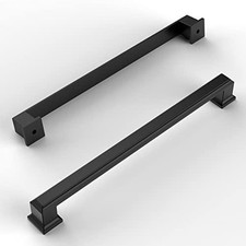 Amerdeco 10 Pack Matte Black Cabinet Pulls 7-1/2 Inch 192mm Hole Center Cabinet