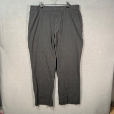Banana Republic Mens Size 36 x 30 Classic Fit Gray Pinstripe Cotton Dress Pants