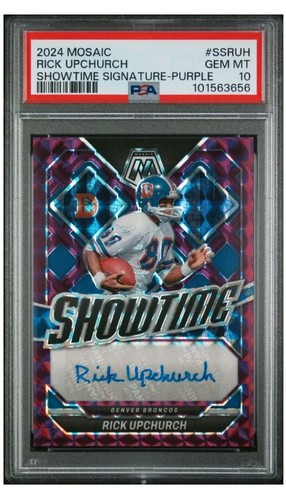 2024 Mosaic Rick Upchurch Showtime Auto Purple /49 PSA 10  - Bild 1 von 3