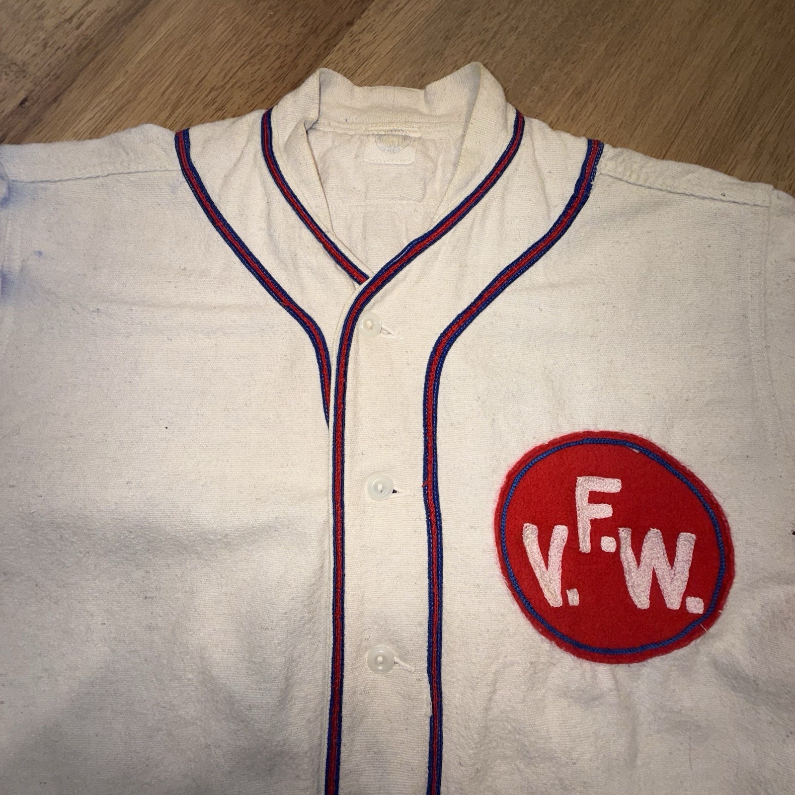 Vintage 1950s Baseball Jersey Flannel VFW Orwell Ohio Orwell Implement