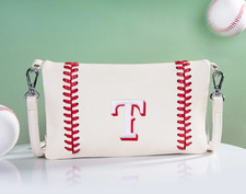 MLB Texas Rangers Baseball Bi-Fold Clutch/Crossbody