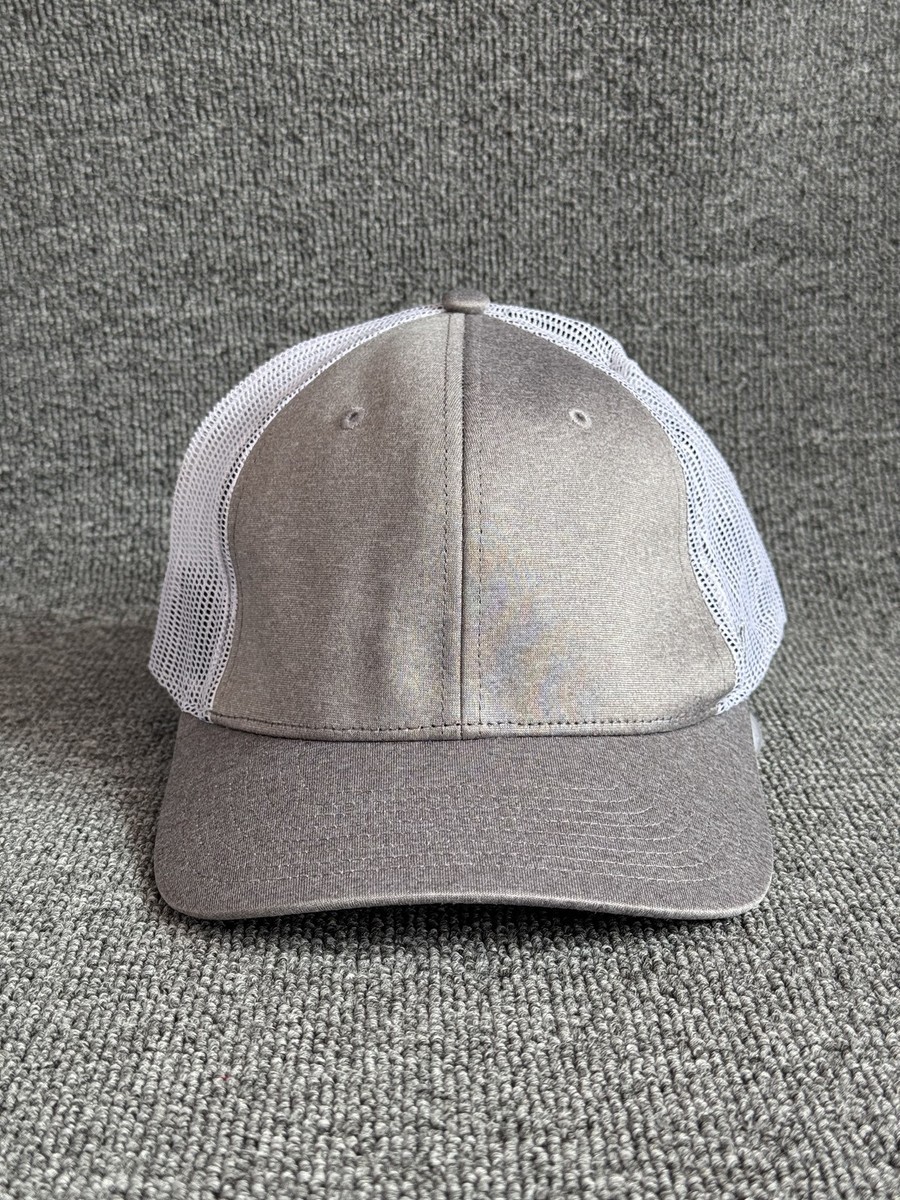 47 Brand Blank Trucker Hat Snapback Mesh Back Grey White One Size Casual
