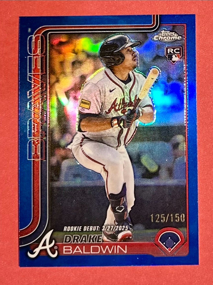 DRAKE BALDWIN (RC) 2025 Topps Update Series CHROME BLUE REFRACTOR #USC88 /150