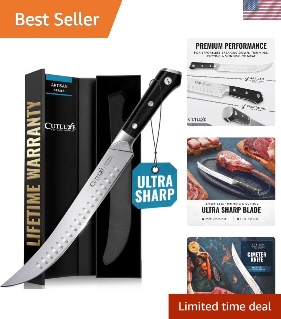 Crafted 10-Inch Cimeter Knife - High Carbon Forged Steel with Lifetime