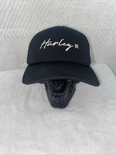 Gorra Hurley Gorra A Presión Negra Blanca Logo Surfista Béisbol Camionero Para Hombres