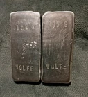 2 Silver Ingots Bullion Bar 330 Grams (10.6) Troy oz Hand Poured .999 Pure