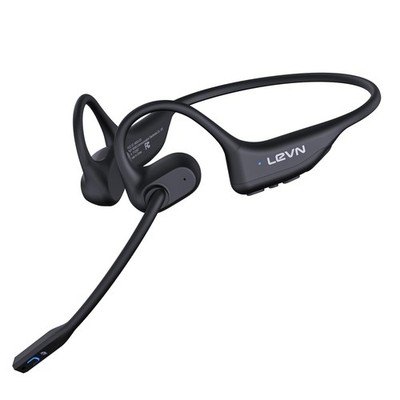 LEVN Open Ear Headphones with Mic, 29g Bluetooth Headset with Microphone, Blu...