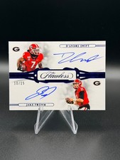 D'ANDRE SWIFT JAKE FROMM 2020 Flawless Collegiate Dual Signatures Sapphire 10/15