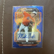 Mack Anglin 2022 Panini Prizm Draft Picks Base Autographs Blue 5/25 Auto #PDP205