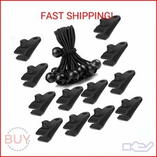24 Pcs Tarp Clips and Ball Bungee Cords -Tarp Clamps Heavy Duty Lock Grip Tent P