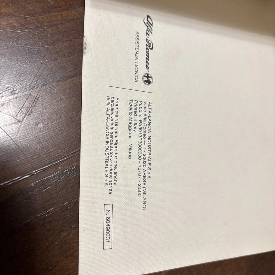 Alfa Romeo 33 Uso E Manutenzione 1987 1.8 TD - Immagine 3 di 4