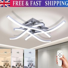40W Dimmable LED Ceiling Light with Remote Control Curved Ceiling LED Lights UK